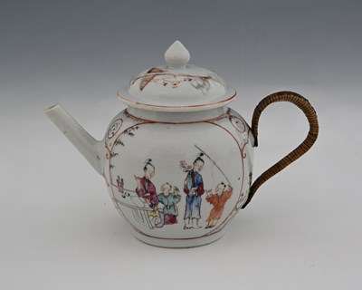 Lot 350 - A Chinese famille rose teapot and cover, Qing...