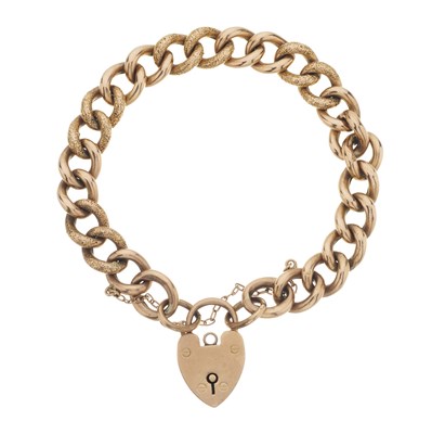 Lot 43 - An early 20th century 9ct gold curb-link bracelet
