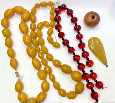 Lot 432 - Plastic bead necklaces and pendants