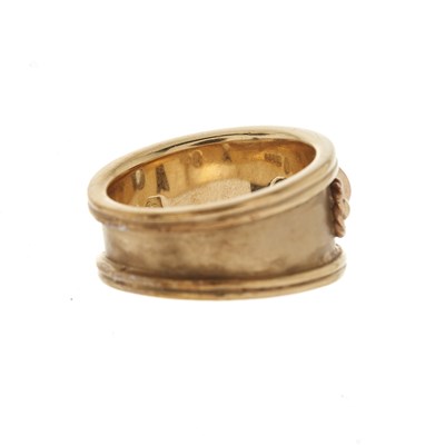 Lot 76 - Clogau, a 9ct gold single-stone band ring,...