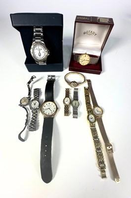 Lot 469 - A selection of watches, to include a 9ct gold Excalibur bracelet watch