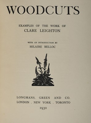 Lot 182 - Clare Leighton (1898-1989) Woodcuts Examples...