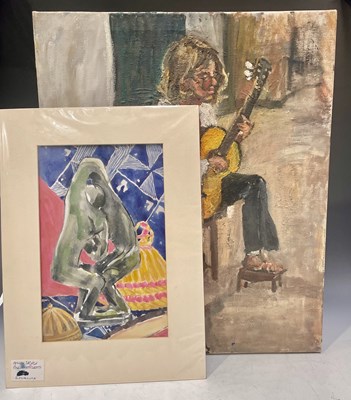 Lot 516 - Anita Skjold (20th Century), Girl Playing a...