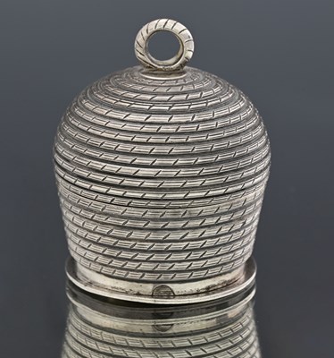 Lot 36 - A Victorian silver novelty naturalistic nutmeg...