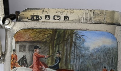 Lot 45 - An Edwardian silver and enamel vesta case, by...