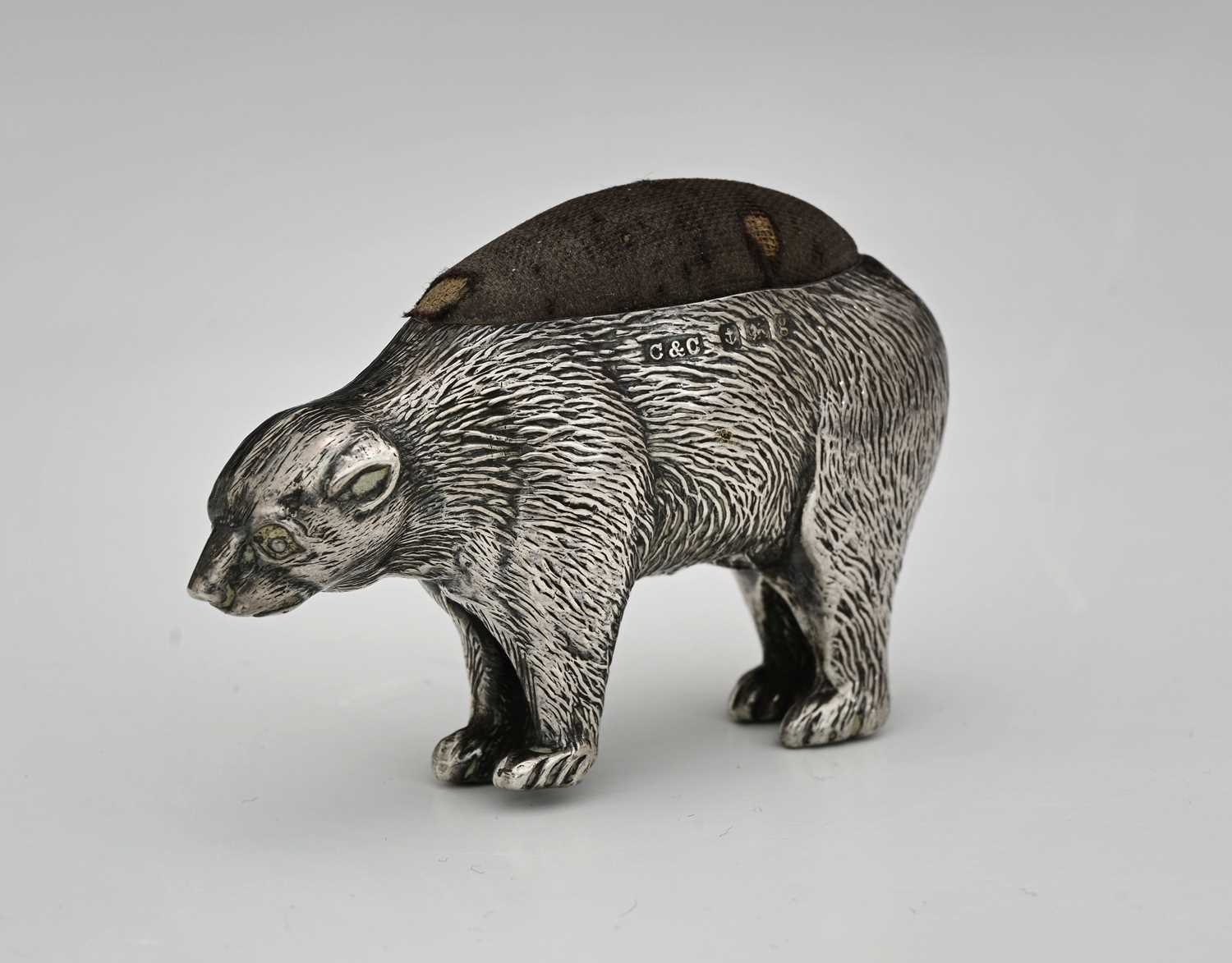 Lot 53 - An Edwardian silver novelty pin cushion, by...