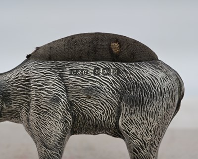 Lot 53 - An Edwardian silver novelty pin cushion, by...