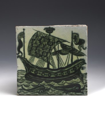 Lot 131 - A William De Morgan Sands End Pottery Galleon...