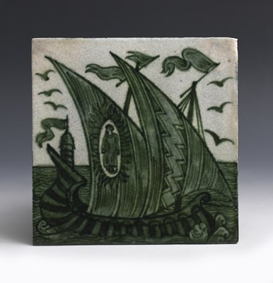 Lot 132 - A William De Morgan Merton Abbey Sailing Ship...