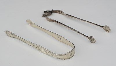 Lot 290 - Two eighteenth-century English silver sugar...