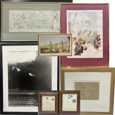 Lot 519 - Assorted pictures and prints, including...