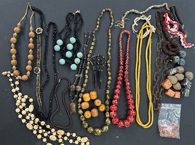 Lot 228 - A selection of mainly bead necklaces