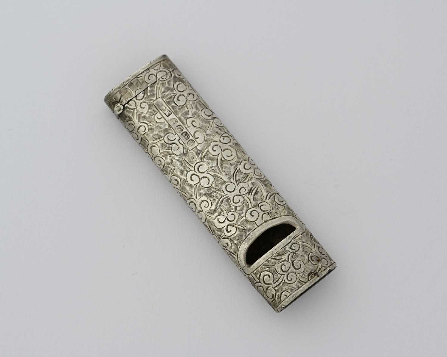 Lot 40 - A Victorian silver combination whistle and...