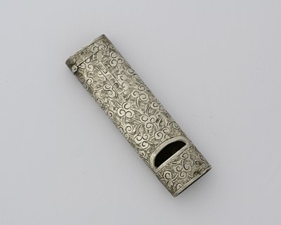 Lot 40 - A Victorian silver combination whistle and...