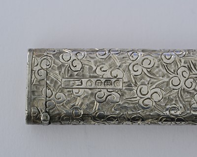 Lot 40 - A Victorian silver combination whistle and...