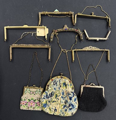 Lot 226 - A selection of evening bags and metal purse frames