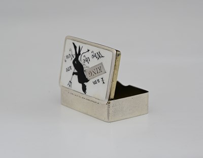 Lot 44 - A Victorian silver and enamel vesta case, by...