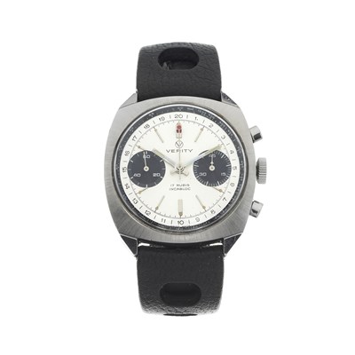 Lot 227 - Verity, a stainless steel chronograph wrist watch