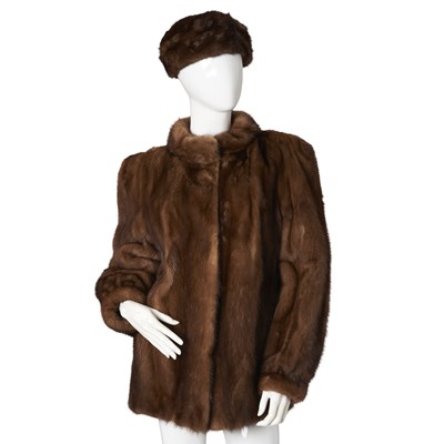 Lot 460 - Harrison's, a ranch mink jacket w/ hat.