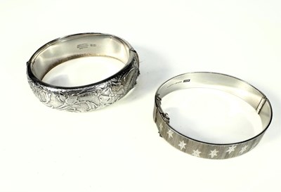 Lot 437 - Two silver bangles