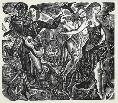 Lot 176 - David Jones (1895-1974) Everyman, 1929 wood...