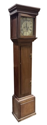 Lot 631 - A long case clock, an older movement (Heywood...