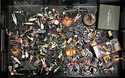 Lot 17 - A collection of miniature lead, pewter, tin...