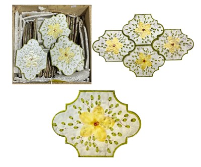 Lot 209 - A quantity of hand painted Italian tiles,...