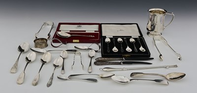 Lot 344 - A group of hallmarked silver items, to include...