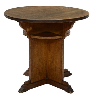 Lot 327 - An Arts and Crafts oak occasional table, in...