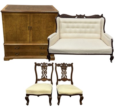 Lot 612 - A late 19th/early 20th century mahogany framed,...