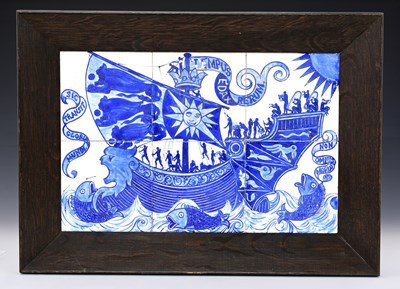Lot 568 - John Pearson, an Arts and Crafts six tile...
