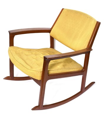 Lot 332 - A Swedish Broderna Andersson teak rocking...