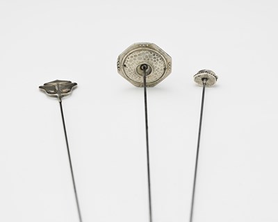 Lot 58 - Three Arts and Crafts hat pins, including a...