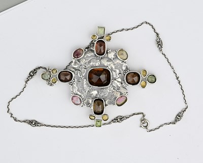 Lot 21 - Amy Sandheim, a large Arts and Crafts silver...