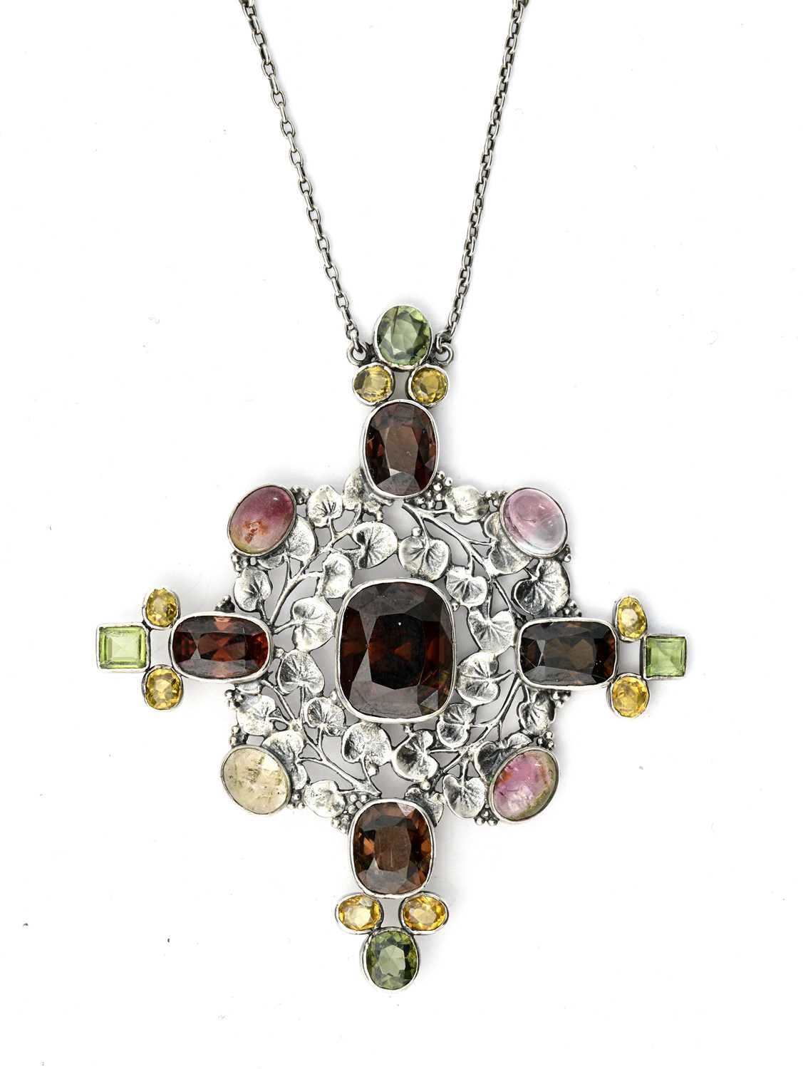 Lot 21 - Amy Sandheim, a large Arts and Crafts silver...