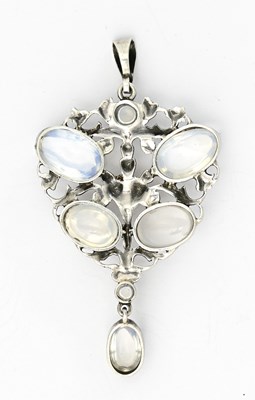 Lot 25 - Liberty and Co., a silver and moonstone...