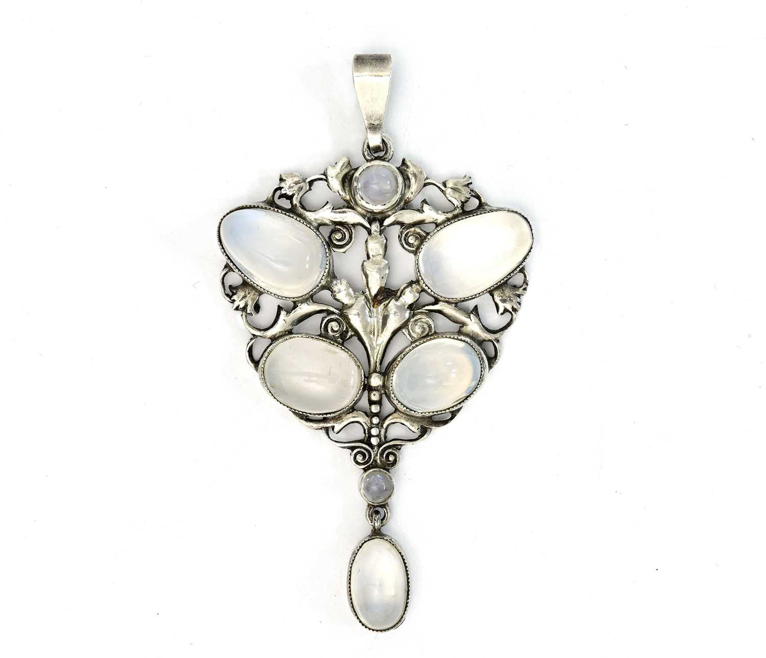 Lot 25 - Liberty and Co., a silver and moonstone...