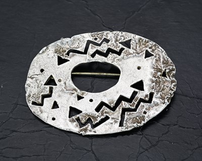 Lot 41 - A Modernist silver brooch, HAB, London 1992,...