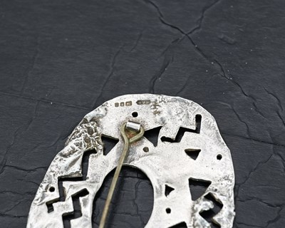 Lot 41 - A Modernist silver brooch, HAB, London 1992,...