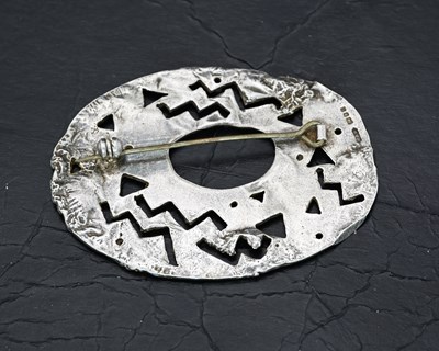 Lot 41 - A Modernist silver brooch, HAB, London 1992,...