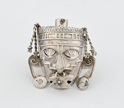 Lot 38 - A Mexican silver brooch, in the form of an...