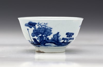 Lot 657 - Vauxhall, a blue and white tea bowl, circa...