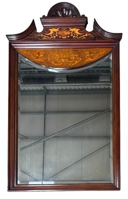 Lot 576 - A late 19th early 20th century mirror,...