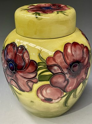 Lot 151 - A Walter Moorcroft ginger jar, c.1955, Anemone...