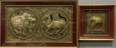 Lot 525 - Two Burmese Kalaga tapestries, richly...