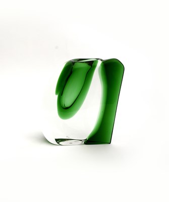 Lot 478 - Milan Nosek for Beranek, a glass vase, green...