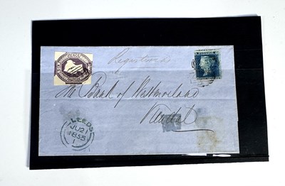Lot 273 - An 1855 registered cover from Leeds to Kendal...