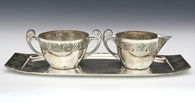 Lot 86 - WMF, a Jugendstil silver plated three piece...