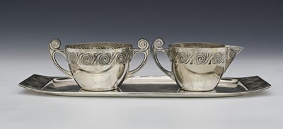 Lot 86 - WMF, a Jugendstil silver plated three piece...
